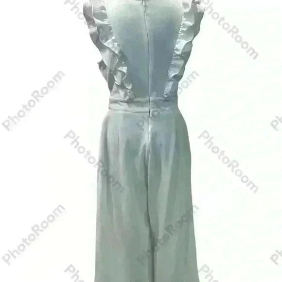 NWOT Sugar Lips Free Bird Ruffle Wide Leg White Jumpsuit Women’s Size Large - Picture 6 of 9